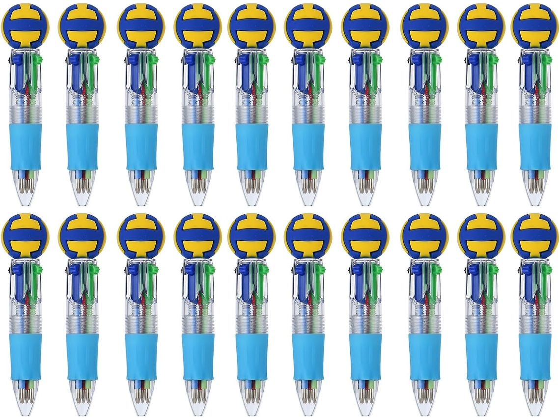 Pacote Com 10/20/30 Canetas Esferográficas Com Temas De Desenhos Animados Em 4 Cores Para Estudantes.
