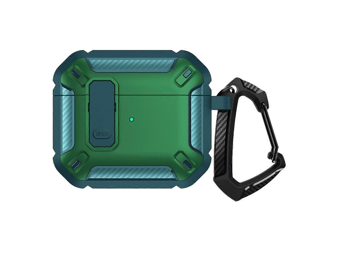 Capa protetora resistente a impactos para fones de ouvido, com gancho, para AirPods 3 GIECY