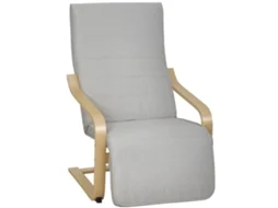 Poltrona MDUG de Sala com Apoio para Braços, Bolso Lateral, Estrutura de Aço, 68x76x81cm cinza