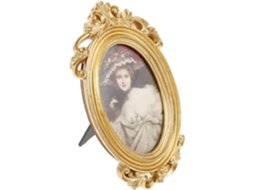 Porta Retratos Criativo Resina Dourada Cavalete Gancho Estilo Vintage Europeu Fácil Limpar Resistente GOKOCO
