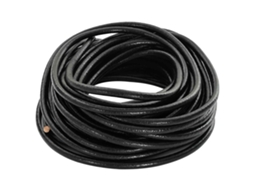 Vidaxl Corda De Couro 1 Preto Ø4 Mm X 10 M Couro