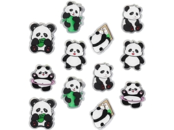 Packove - Conjunto de 12 Clipes Acrílicos com Design de Panda para Mesa e Casa, Clipes Animados para Encontros e Sacolas Eletrônicas