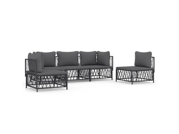 Garden Lounge Set, Garden Lounge Sets Vidaxl Antracite Aço (n/a)