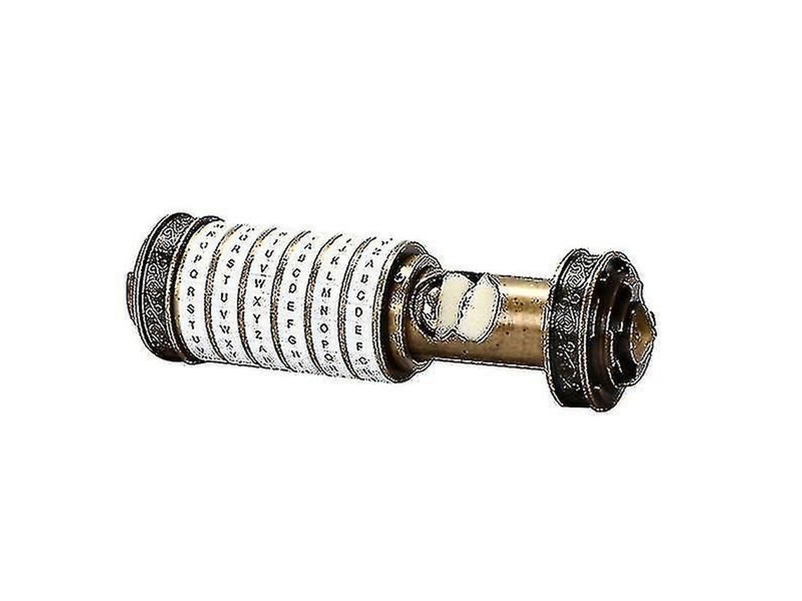 Cadeado de combinação da Vinci, conjunto Cryptex de metal em branco e bronze | S/MARCA