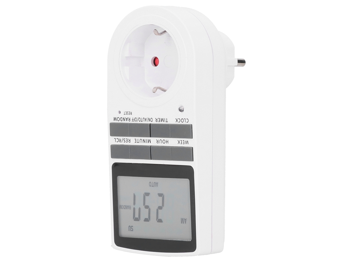 Temporizador digital Tomada Primerox de 7 dias e 24 horas para luzes e eletrodomésticos.