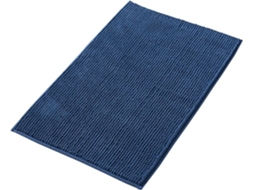 Tapete Antiderrapante - Combinado em Conjunto - Chenille Lavado - Para Chuveiro, Banho E Sanita - Azul - 40x60cm