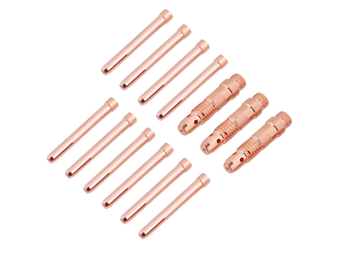Conjunto de 13 peças: Corpo do mandril de furadeira e consumíveis para mandril de solda para tocha WP-17/18/26