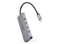 Hub Usb C Nano Cable 4 Portas Usb C Fêmea Alumínio 10 Cm Usb C Pd 100w Aquaforge
