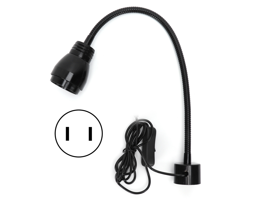 2026 luz de Trabalho Led Magnética com Pescoço Flexível 7w para Ferramentas Máquinas Torneiras Iluminação Industrial Plug Us 110‑220v