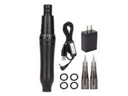 Máquina De Tatuagem De Sobrancelha Semipermanente De Baixo Ruído Para Sobrancelha Lábio Eyeliner 110‑240v Plug Us Preto