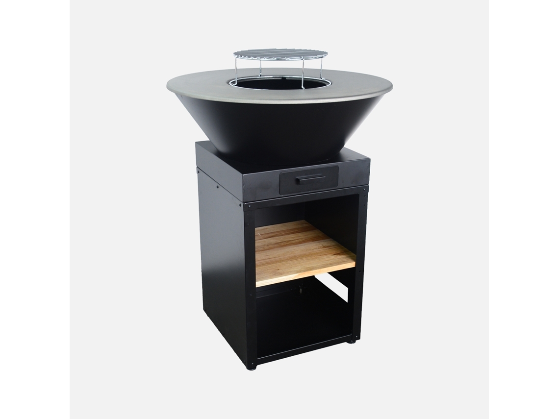 Braseiro Com Grelha E Espaço De Armazenamento, 81,5cm, Preto