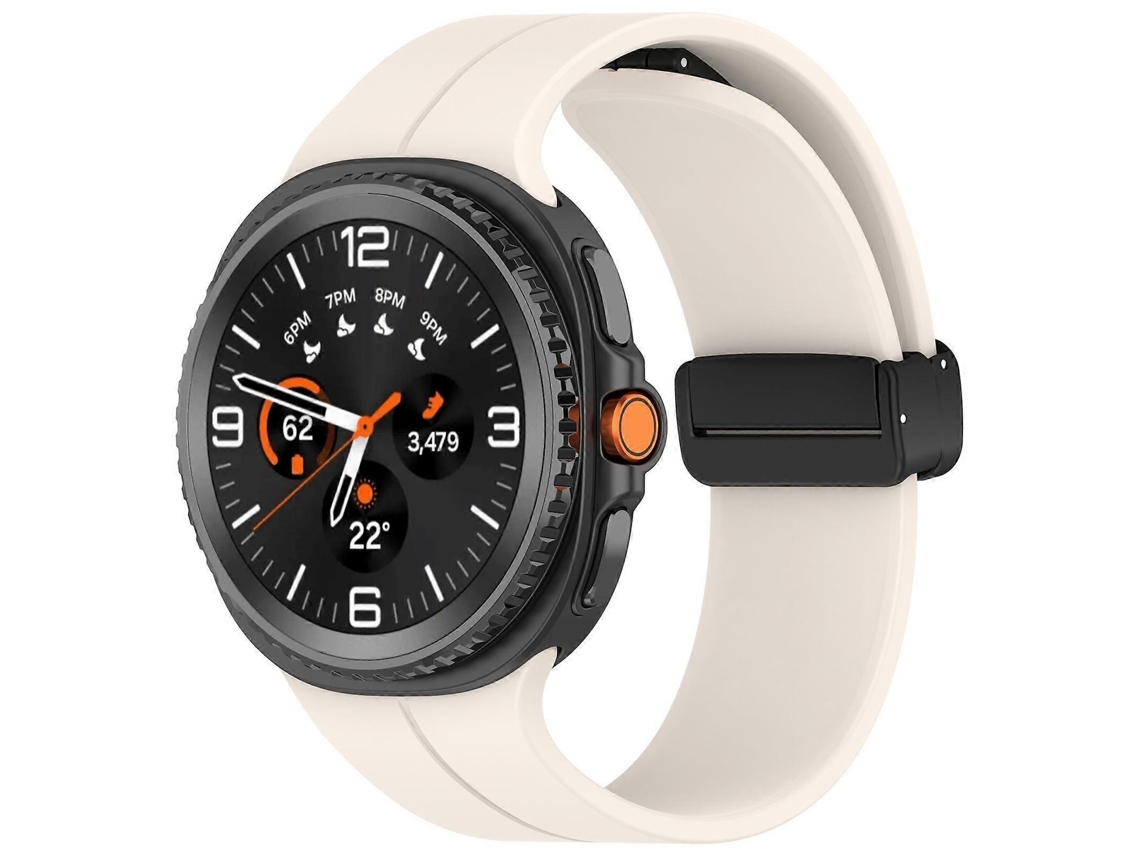 Pulseira Dobrável De Silicone Com Fecho Magnético Para Samsung Galaxy Watch 8 40mm / 44mm