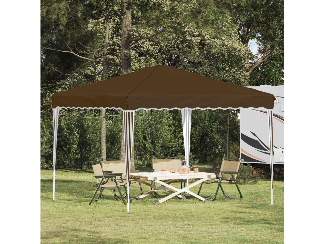 Vidaxl Tenda De Festa Pop-up 288 X 288 X 245 Cm Cinzento-acastanhado