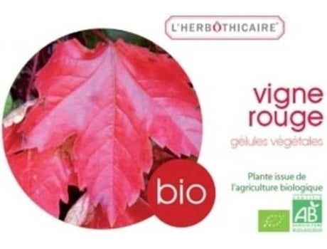 Suplemento Alimentar L'HERBOTHICAIRE Folha De Videira Vermelha Orgânica (180 cápsulas de 250mg)