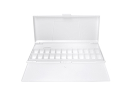 Paleta De Pintura Portátil Caja De Plástico Blanco Para Acuarela Dibujo Herramientas Artísticas