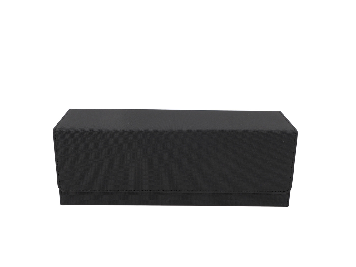Caixa De Armazenamento De Cartas Em Couro Pu Com Fechamento Magnético Para 400+ Cartas, Grande Capacidade, Preto Vermelho
