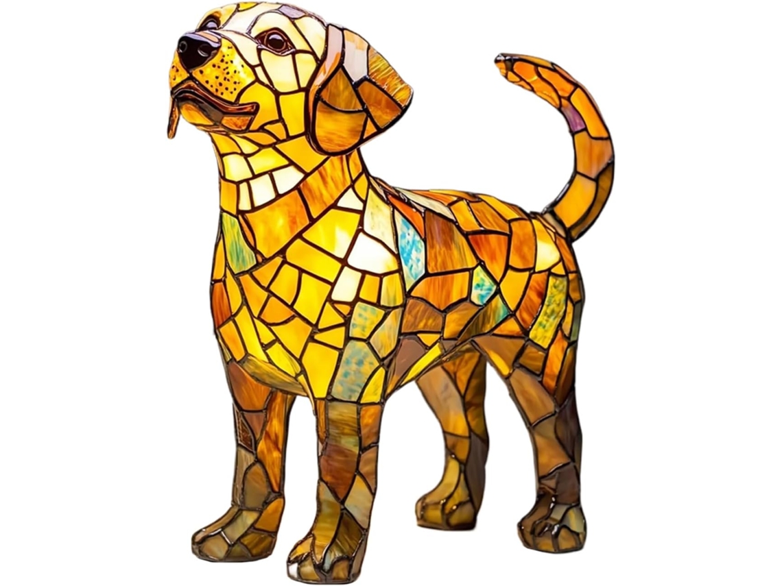 Luminária Noturna De Cachorro Retrô Fofa Em Led, Feita Resina, Para