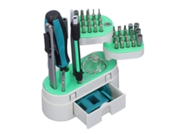 Laxiscreed Kit De Chaves De Precisão Para Eletrónica Com 41 Peças, 23 Bits E 7 Soquetes Para Reparação