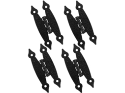 Conjunto De 4 Dobradiças Borboleta Ferro Preto Para Armário, 8, 9cm 3, 5 Polegadas, Ferragens Antigas