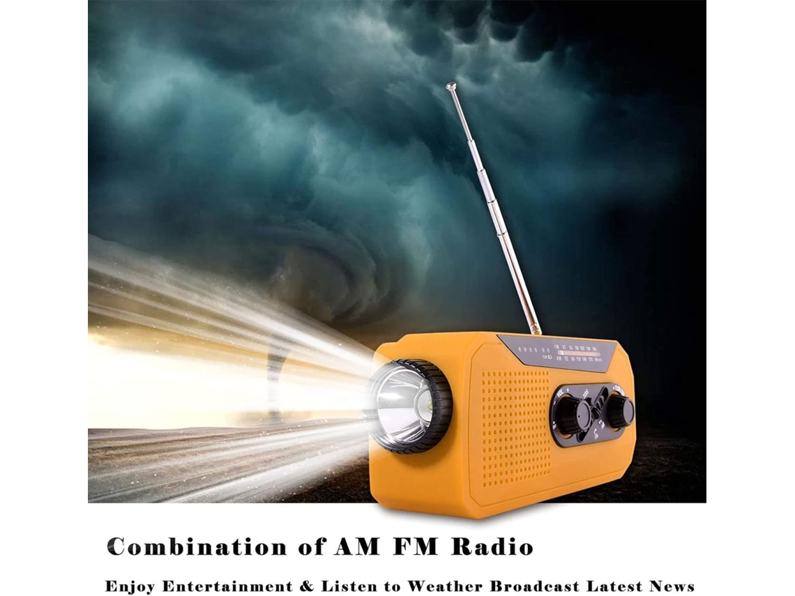 Rádio de Emergência Am/fm, Alarme Sos e Lanterna, Verde AQUAFORGE