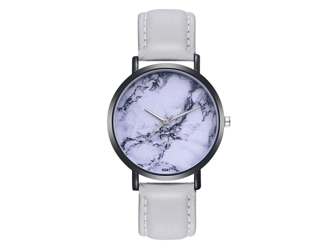 Relógio de casal Zhoulianfa com pulseira de couro PU (cinza)