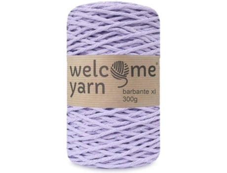 Fio de Macramé WELCOME YARN Barbante XL 3mmx120M (Roxo - Algodão - 10x16,5x10 cm)