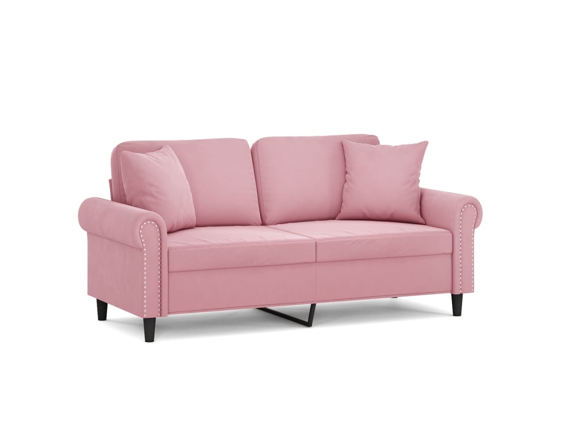 2-seater Sofa, 2-seater Sofas Vidaxl Cor-de-rosa Veludo (n/a)