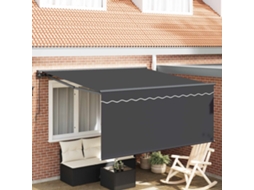 Vidaxl Toldo Retrátil Antracite 350 X 250 Cm Poliéster E Alumínio