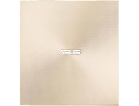 Drive Ótica Externa ASUS ZenDrive U9M (SDRW-08U9M-U) Dourada — M-DISC | USB 2.0 / C | Ultra-Slim | 8X