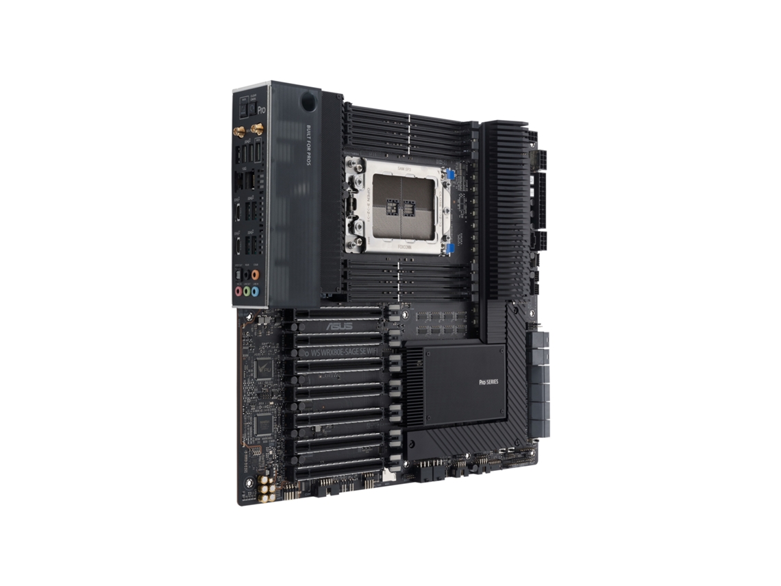 Placa Mãe Pro Ws Wrx80e Sage Se Wifi Ii E Atx Socket Swrx8 Amd Wrx80 Asus