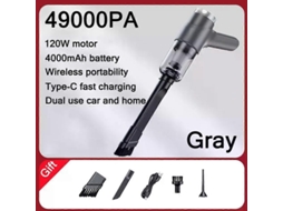 Aspirador De Pó Automotivo 49000pa 3 Em 1, Aspirador De Pó Sem Fio Portátil, Bomba De Vácuo Para Casa, Portátil, Sem Fio, Sucção Aquaforge