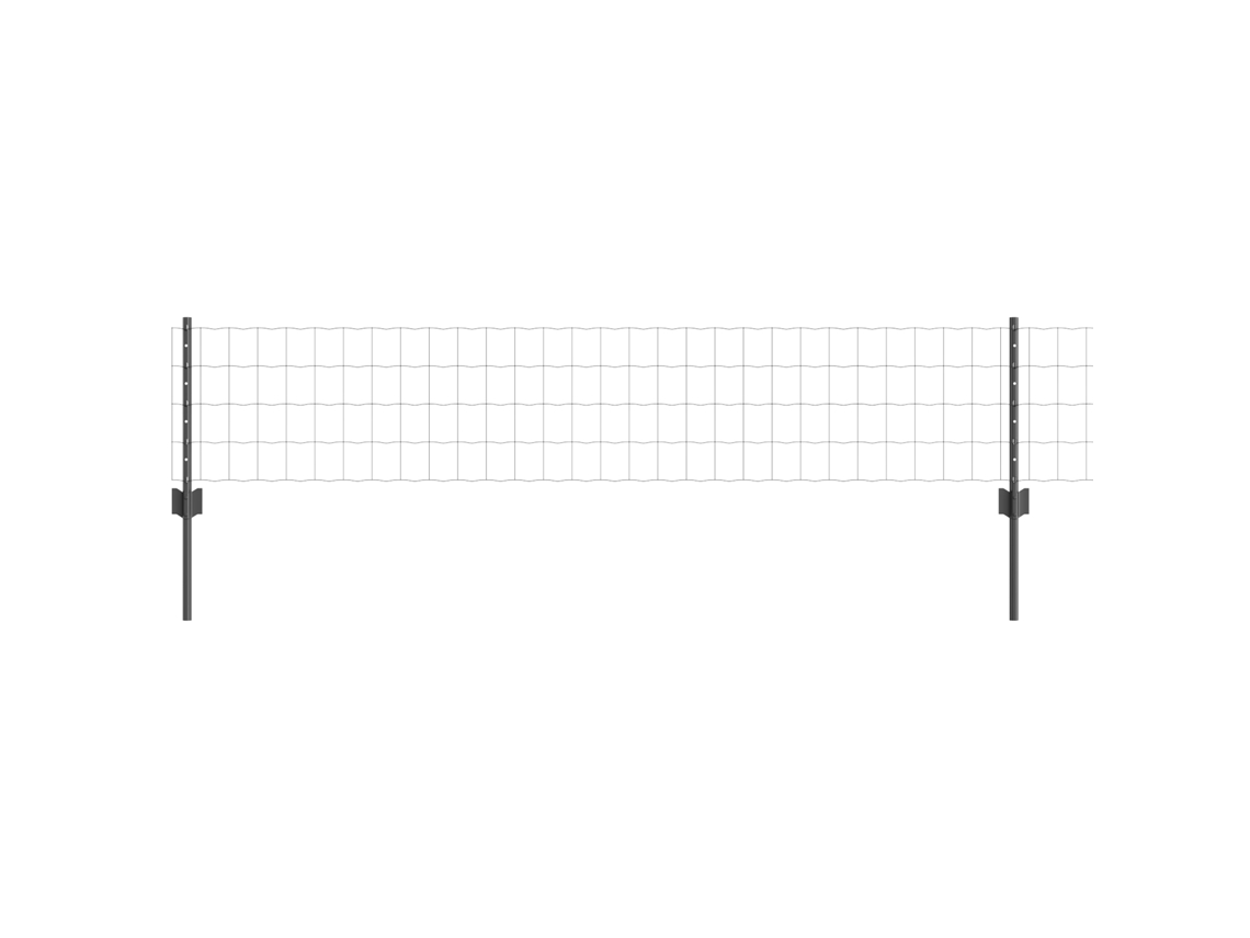 Conjunto 1 Barreira Externa Vidaxl Cinzento Aço (10 X 0,4 M)
