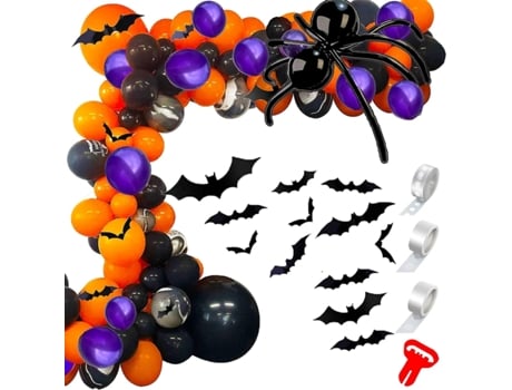 Kit 159 Peças Para Guirlanda De Balões De Halloween Vvjijilly