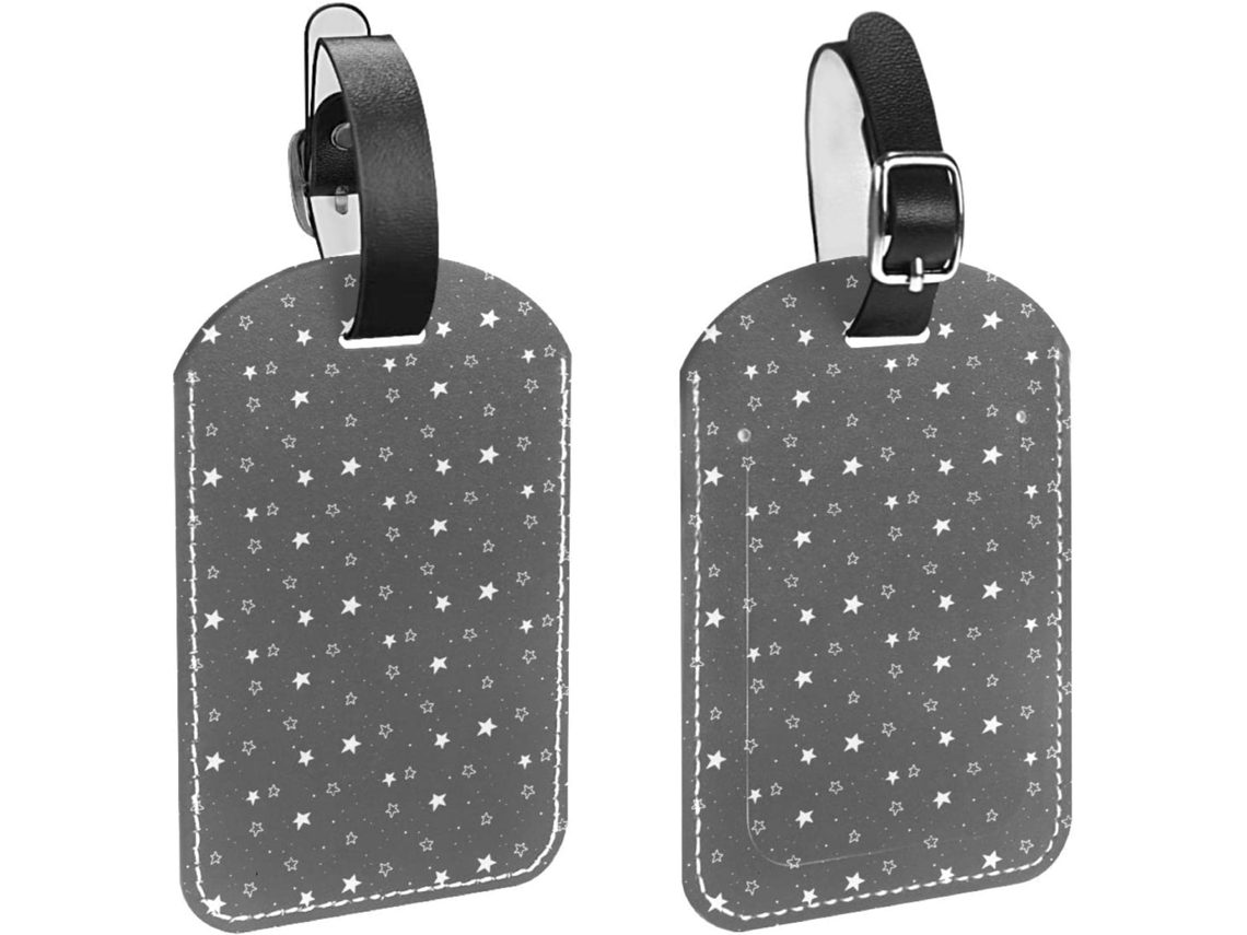 Winter Stars 01-conjunto De 2-etiquetas Bagagem Em Couro Pu Com Proteção Privacidade