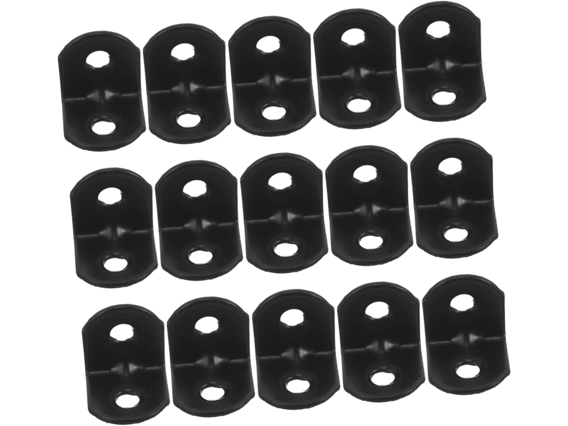 Suporte De Canto Hohopeti, 100 Peças, Conector De Canto Reforçado Para Prateleiras Madeira, Ferro Preto, Para