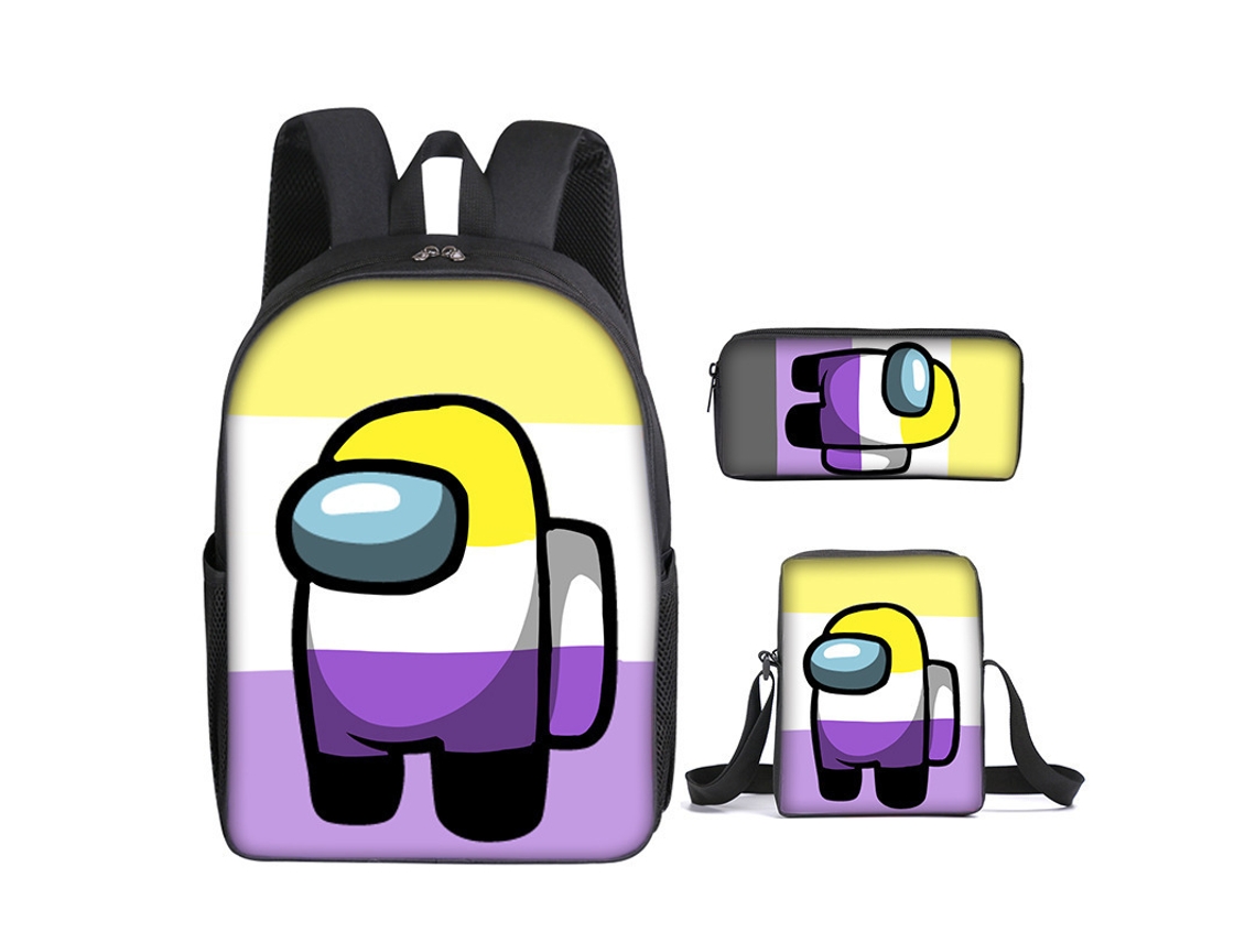 Conjunto Escolar 3 Peças Com Mochila E Estojo
