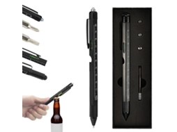 Kit de caneta multifuncional com luz LED, estilo toque, presente de Natal, homem S/MARCA