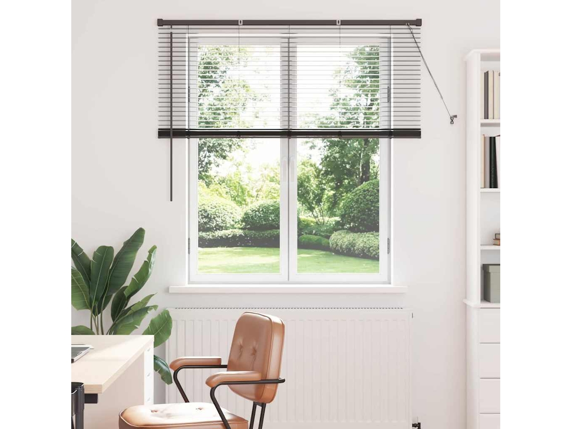 Vidaxl Persianas Venecianas Preto 130 X 135 Cm Alumínio