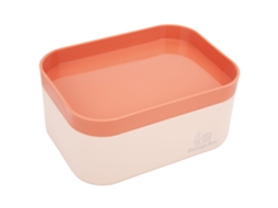 Organizador de Mesa Compacto e Simples com 6 Compartimentos, na Cor Rosa, Ideal para Maquiagem, Joias BRILVIBERA