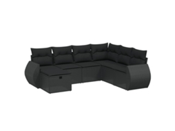 Garden Sofa Set, Garden Sofa Sets Vidaxl Preto Rattan / Vime (n/a)