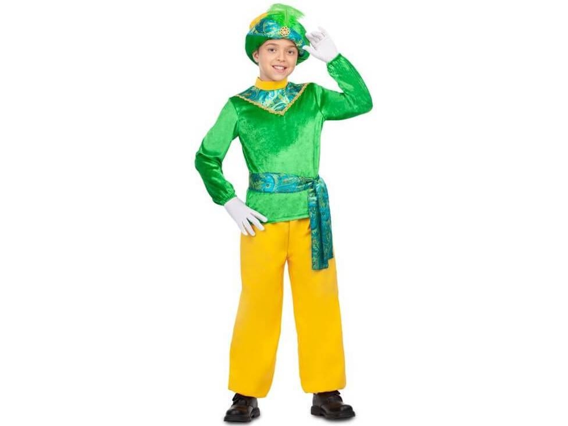 Fato de Menino DISFRAZZES Pajem Real Verde (Tam: 5 a 6 anos)
