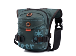 Bolsa De Perna Para Homem Impermeável Nylon Estilo Elegante Bolsa Cintura Peito Para Viagem Outdoor Preto-verde
