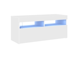 Móvel para TV com luzes LED 90x35x40 cm Branco MAISON EXCLUSIVE
