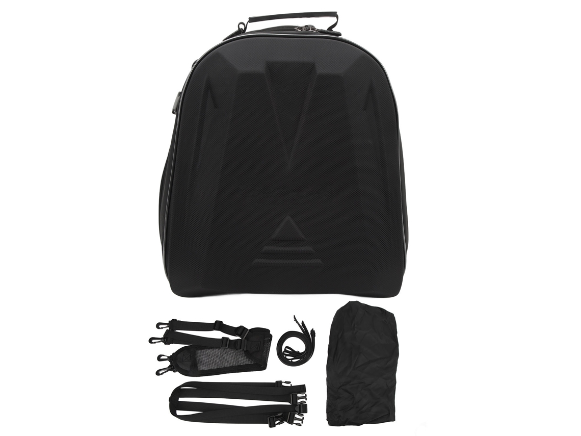 Rebe-bolsa Traseira Moto Eva Borracha Poliéster Universal Maleta Moto Armazenamento Capacete Mochila Impermeável Preto