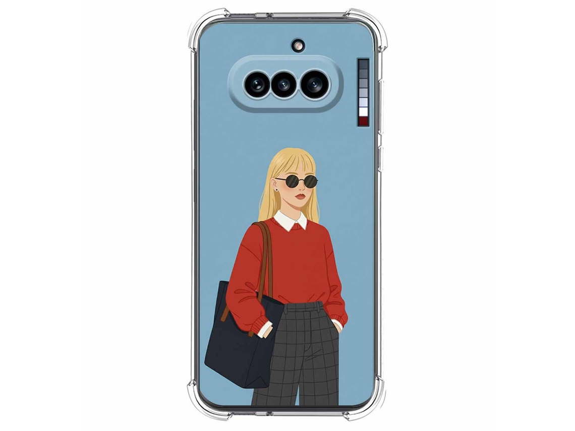 Capa Tumundosmartphone De Silicone À Prova De Choque Para Nothing Phone 4a 5g Design Feminino Com 4 Desenhos