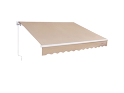 Toldo guarda-sol retrátil manual VEVOR 2,4x2,1 m com manivela para varanda e terraço