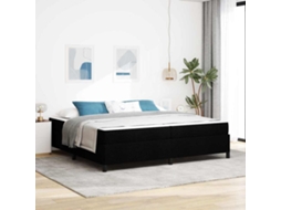 Vidaxl Cama Box Preto 200 X 200 Cm Tecido