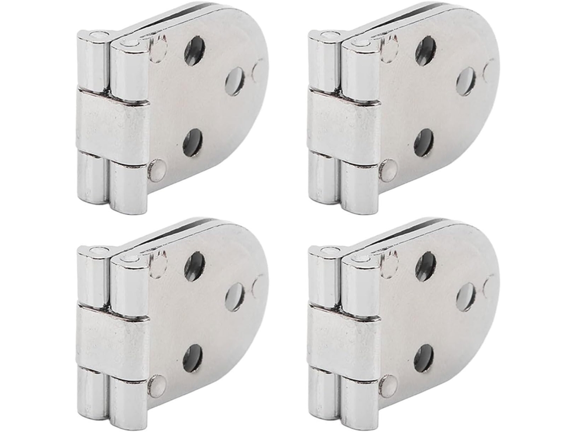 Conjunto De 4 Dobradiças Dobráveis Cromadas Brilhantes Para Mesa, Dobradiças De Canto Metal Reforçado 30x80mm Para