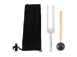 Tuning Fork 528hz Solfeggio Para Cura Com Martelo, Capa E Pano De Limpeza Negro