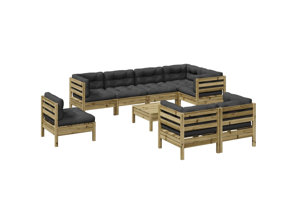 Garden Sofa Set, Garden Sofa Sets Vidaxl Marrom Madeira De Pinho Impregnada (n/a)